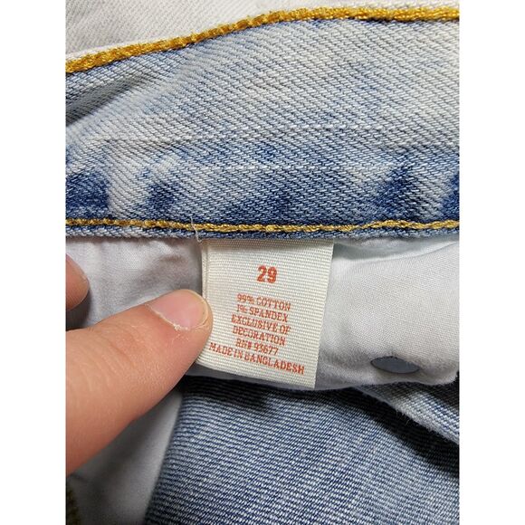 Arizona Jeans Light Blue Distressed Denim Jean Shorts - 29 - Picture 4 of 6